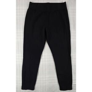 Cuyana Jersey Knit Slim Cigarette Capri Pant Pull On Soft Leggings Black M